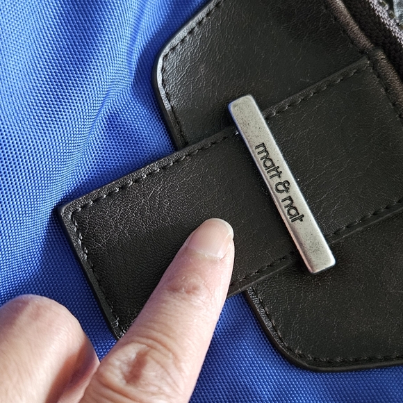 🔥SALE- Matt & Nat Cobalt Blue and Brown Utility Bag - Picture 9 of 16